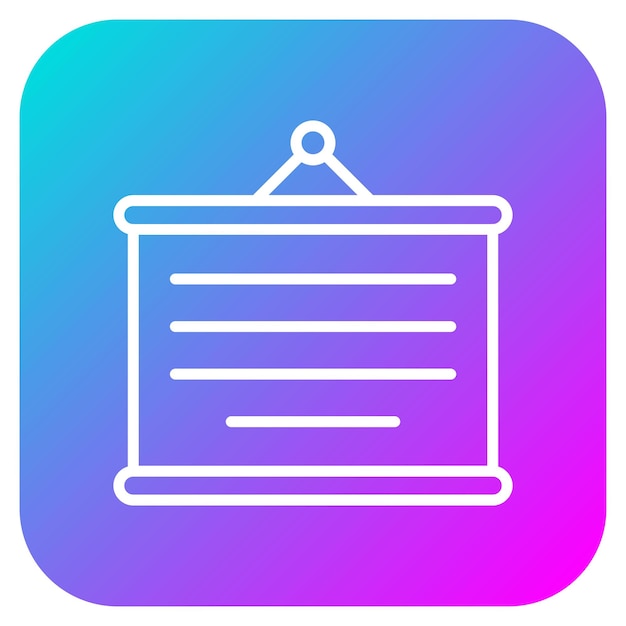 El icono vectorial de la pizarra puede utilizarse para el conjunto de iconos de papelería de la oficina