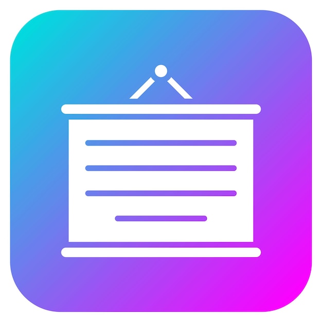 El icono vectorial de la pizarra puede utilizarse para el conjunto de iconos de papelería de la oficina