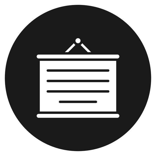 El icono vectorial de la pizarra puede utilizarse para el conjunto de iconos de papelería de la oficina