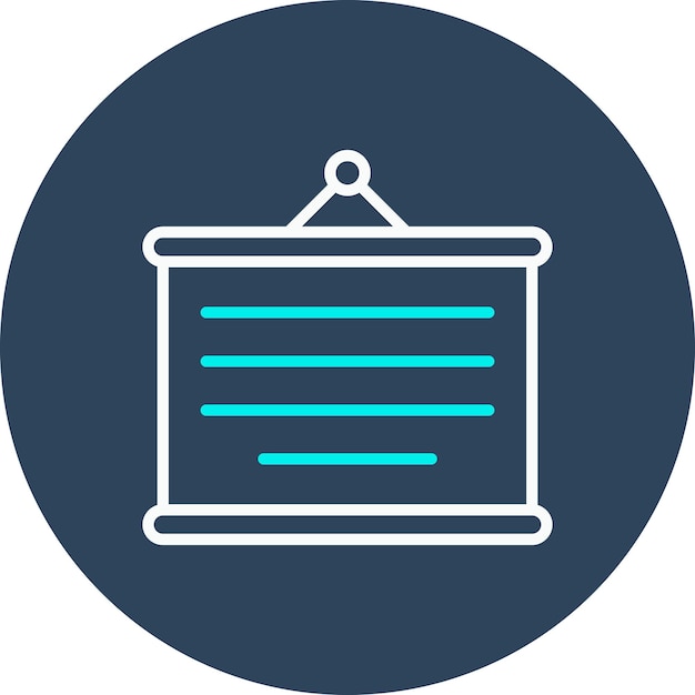 El icono vectorial de la pizarra puede utilizarse para el conjunto de iconos de papelería de la oficina