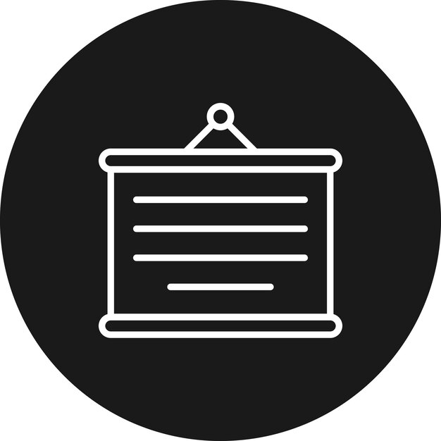 El icono vectorial de la pizarra puede utilizarse para el conjunto de iconos de papelería de la oficina