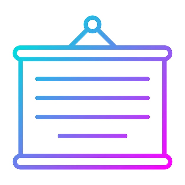 El icono vectorial de la pizarra puede utilizarse para el conjunto de iconos de papelería de la oficina
