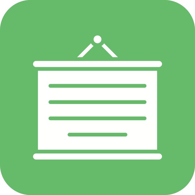 El icono vectorial de la pizarra puede utilizarse para el conjunto de iconos de papelería de la oficina