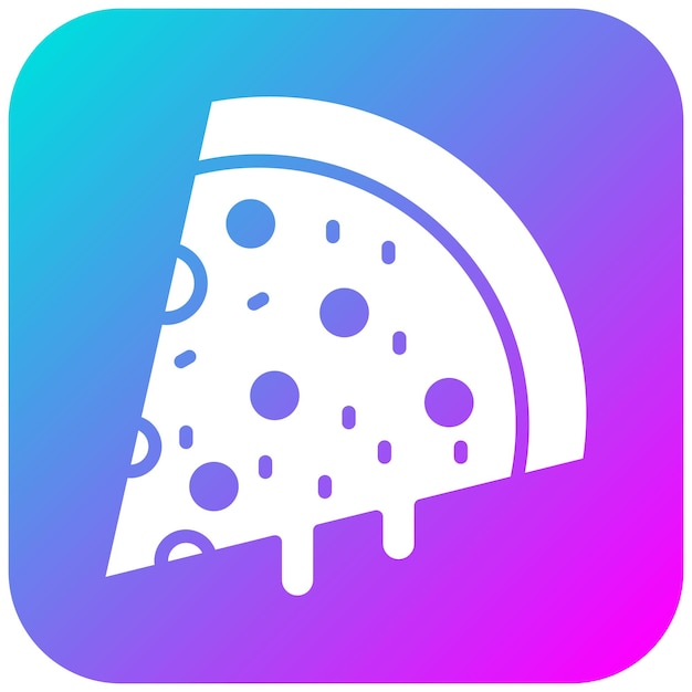 El icono vectorial de la pizza se puede usar para el conjunto de iconos de entrega de alimentos
