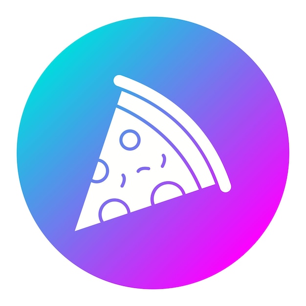 El icono vectorial de la pizza se puede usar para el conjunto de iconos de la panadería