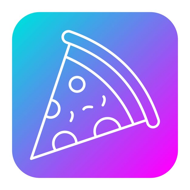 El icono vectorial de la pizza se puede usar para el conjunto de iconos de la panadería