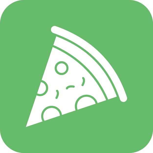 El icono vectorial de la pizza se puede usar para el conjunto de iconos de la panadería