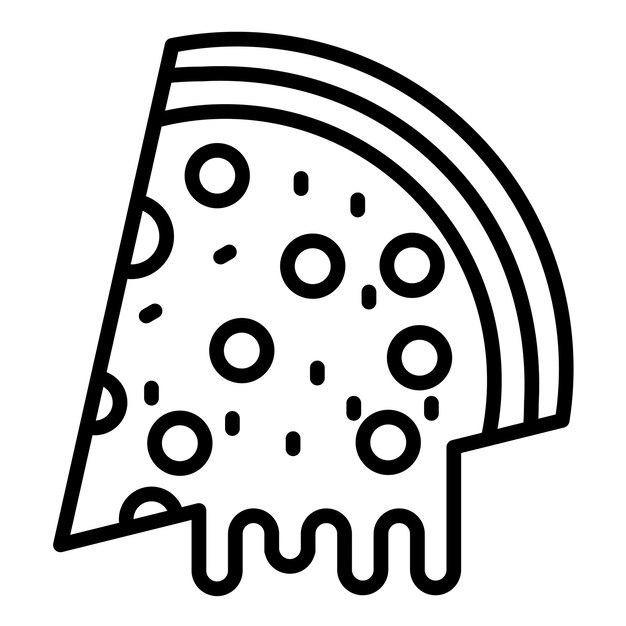 El icono vectorial de la pizza se puede usar para el conjunto de iconos de World Cuisine