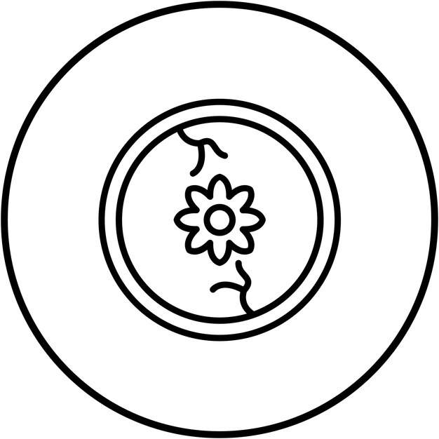 El icono vectorial de la placa antigua se puede usar para el conjunto de iconos de la civilización antigua