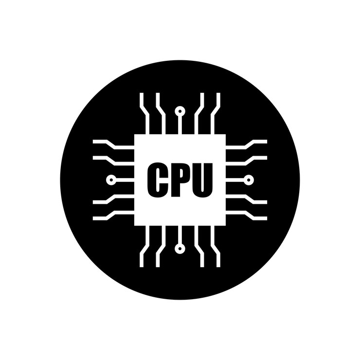 Icono vectorial de la placa de circuitos Signo de ilustración tecnológica Símbolo del procesador