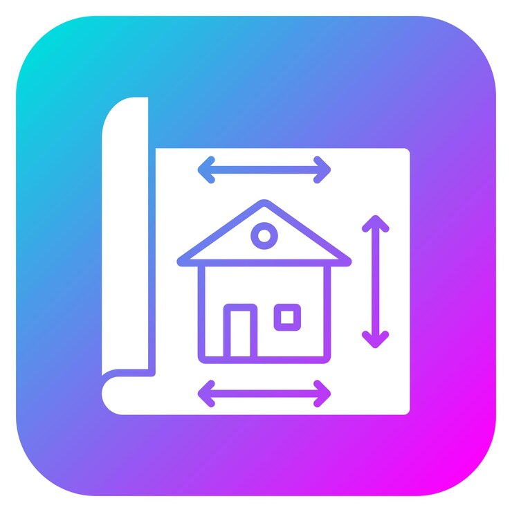 Vector el icono vectorial del plan de construcción se puede utilizar para el conjunto de iconos de herramientas de construcción