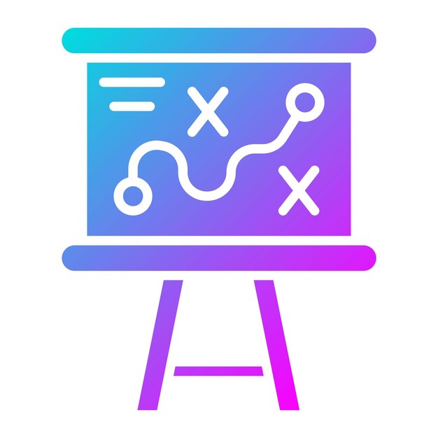 El icono vectorial del plan estratégico se puede utilizar para el conjunto de iconos de negocios y finanzas