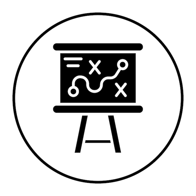 El icono vectorial del plan estratégico se puede utilizar para el conjunto de iconos de negocios y finanzas