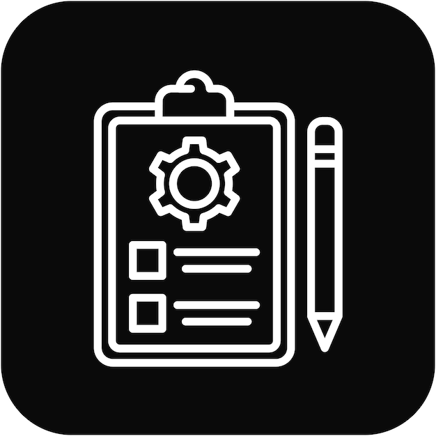 El icono vectorial del plan de proyecto se puede utilizar para el conjunto de iconos de evaluación del proyecto