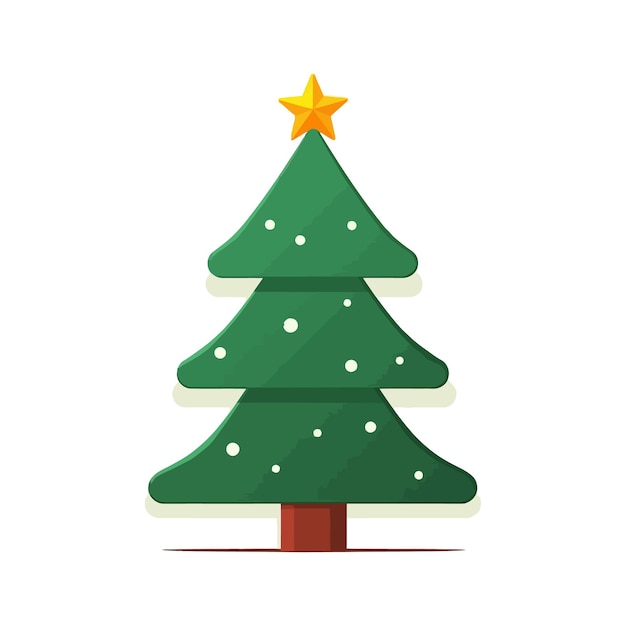 Icono vectorial plano del árbol de Navidad