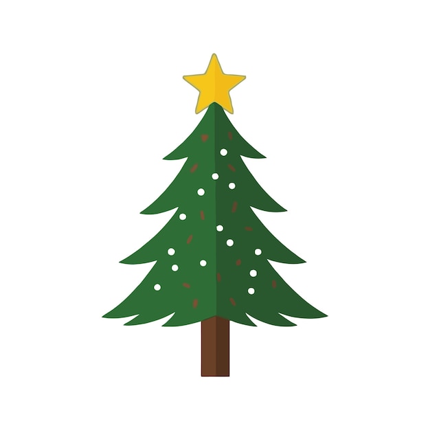 Icono vectorial plano del árbol de Navidad