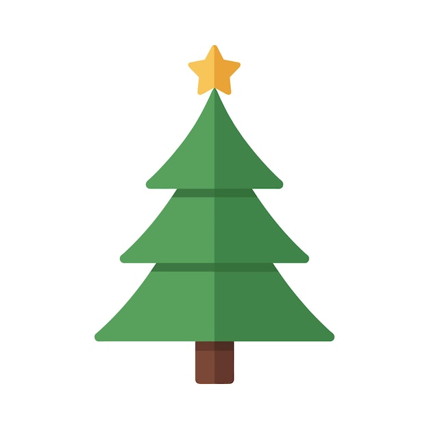 Icono vectorial plano del árbol de Navidad