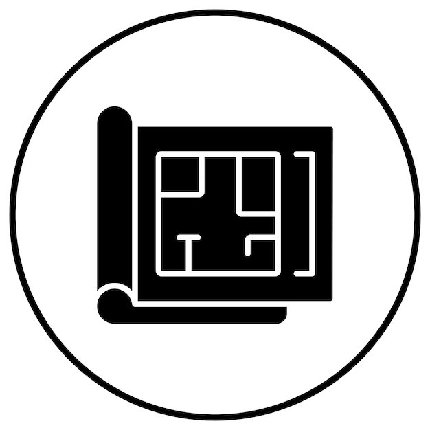 El icono vectorial del plano de la casa se puede utilizar para el conjunto de iconos de bienes raíces