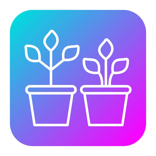 El icono vectorial de las plantas de interior se puede utilizar para el conjunto de iconos de comodidad