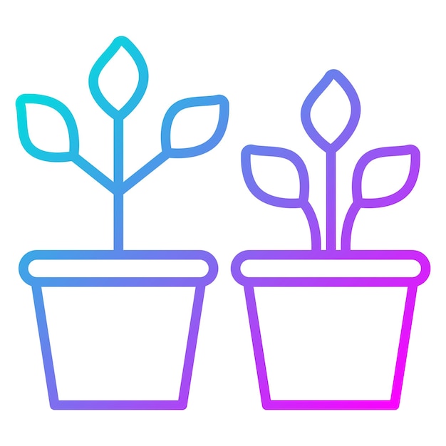 El icono vectorial de las plantas de interior se puede utilizar para el conjunto de iconos de comodidad