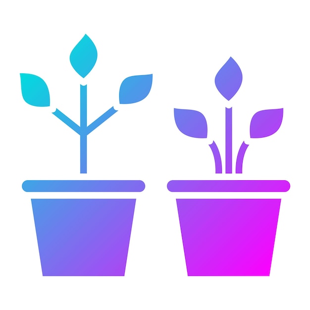 El icono vectorial de las plantas de interior se puede utilizar para el conjunto de iconos de comodidad