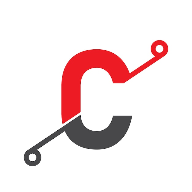 Icono vectorial de la plantilla de la letra C del logotipo de la empresa
