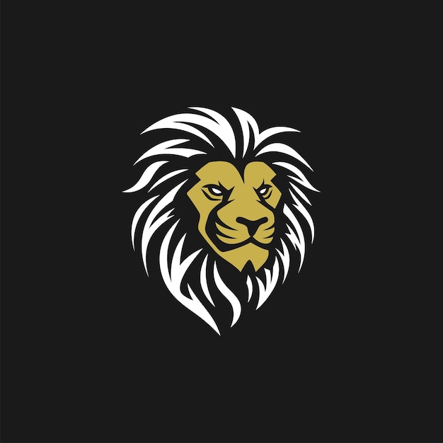 icono vectorial de la plantilla del logotipo de la cabeza de león