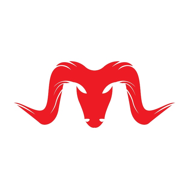 Icono vectorial de la plantilla del logotipo de la cabra