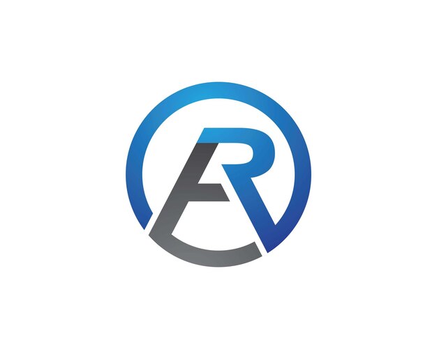 Un icono vectorial de una plantilla de logotipo comercial de letras