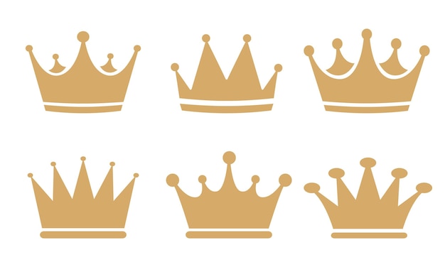 Vector icono vectorial de la plantilla del logotipo de la corona