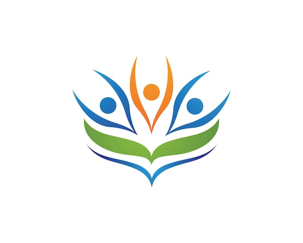 icono vectorial de la plantilla del logotipo de cuidado comunitario
