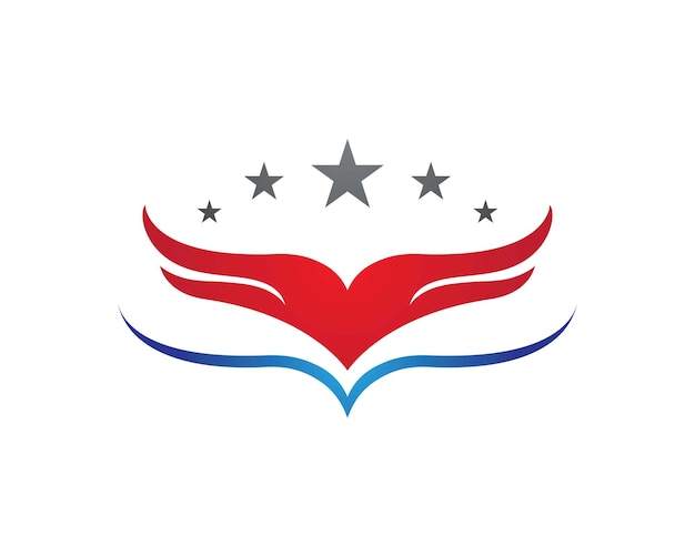 Icono vectorial de la plantilla del logotipo de Eagle Bird