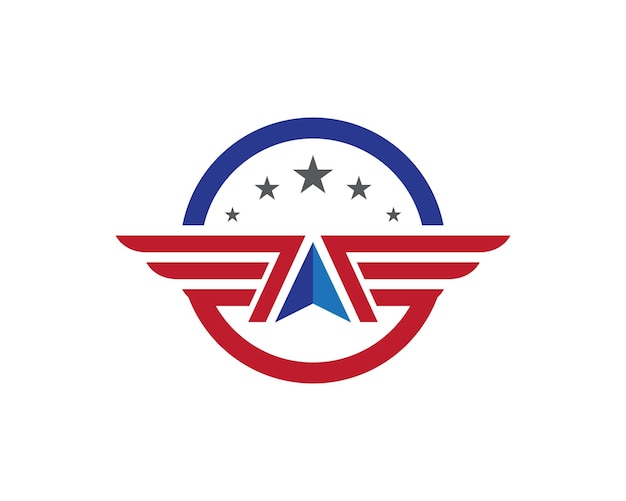 Icono vectorial de la plantilla del logotipo de Eagle Bird