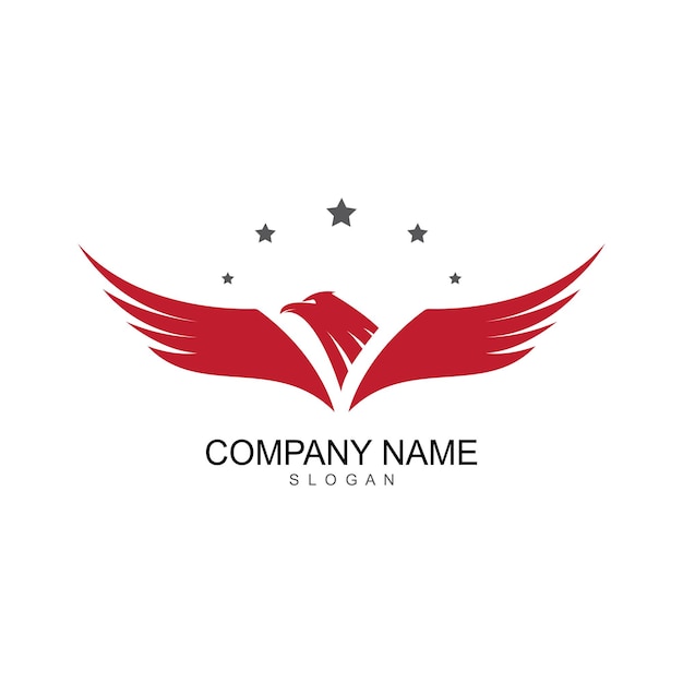 Icono vectorial de la plantilla del logotipo de Eagle Bird