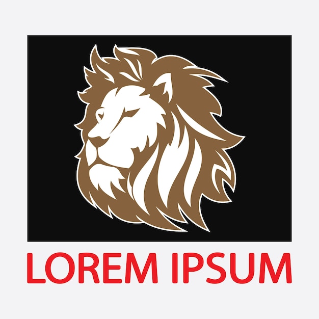 Icono vectorial de la plantilla del logotipo de León