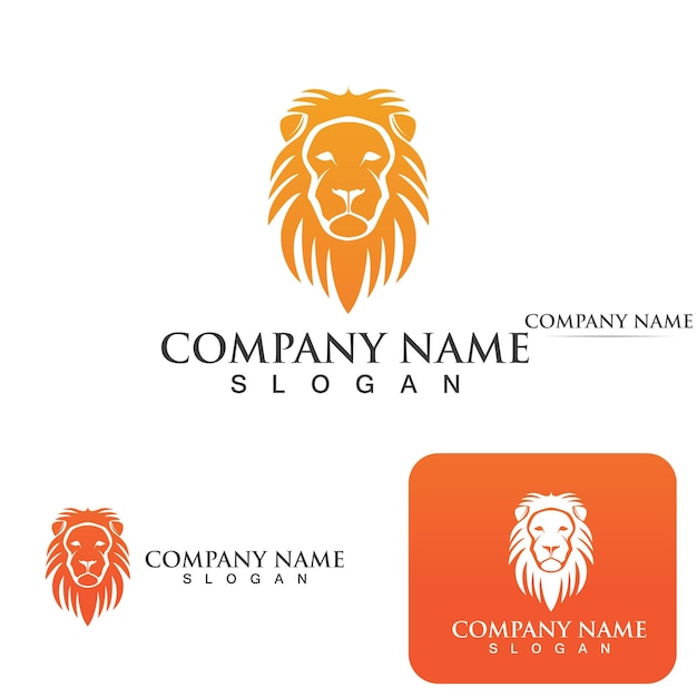 Icono vectorial de la plantilla del logotipo de León