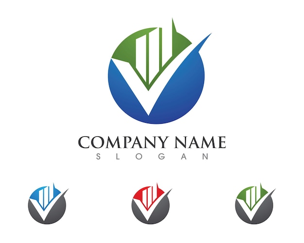 Icono vectorial de la plantilla de logotipo profesional de finanzas empresariales