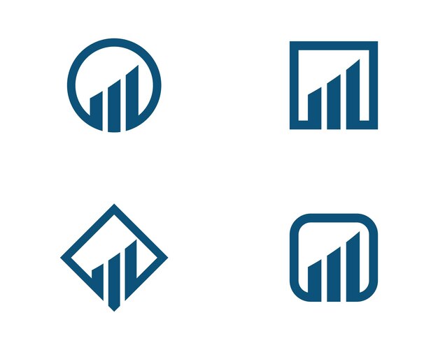 Icono vectorial de la plantilla de logotipo profesional de finanzas empresariales