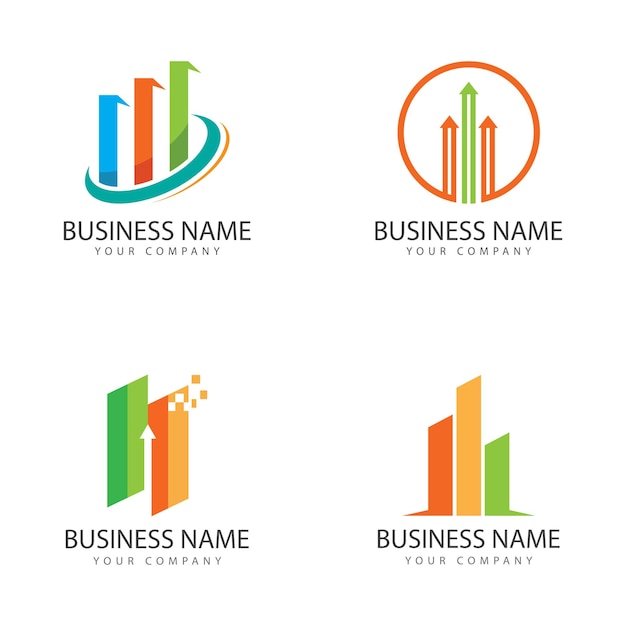 Icono vectorial de la plantilla de logotipo profesional de finanzas empresariales