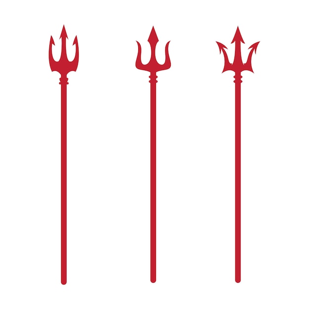 Icono vectorial de la plantilla del logotipo de Trident