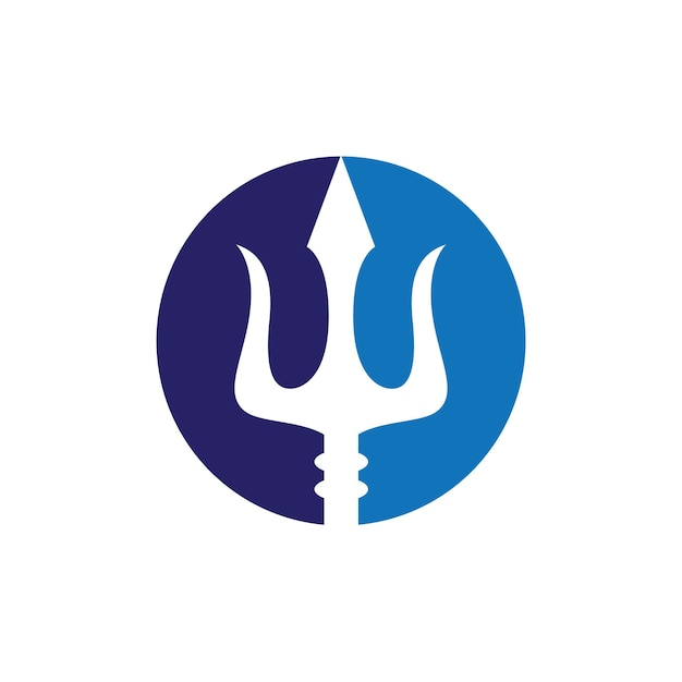 Icono vectorial de la plantilla del logotipo de Trident