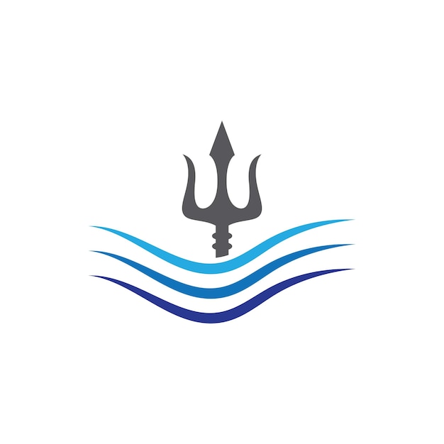 Icono vectorial de la plantilla del logotipo de Trident