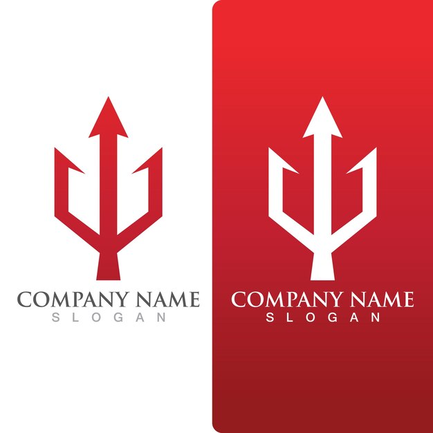 Icono vectorial de la plantilla del logotipo de Trident