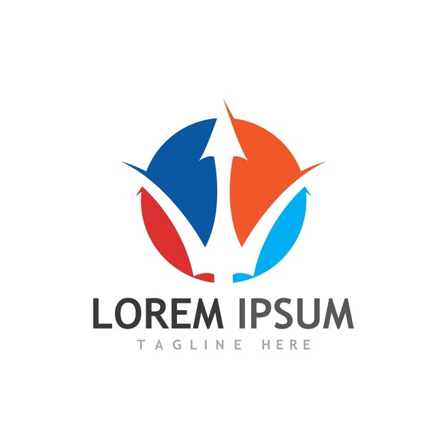 Icono vectorial de la plantilla del logotipo de Trident