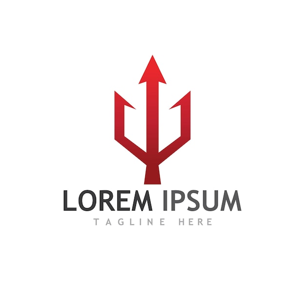 Icono vectorial de la plantilla del logotipo de Trident