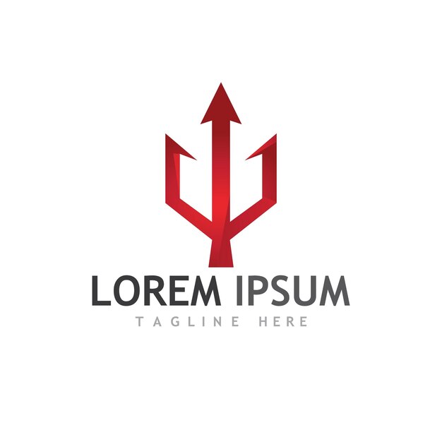 Icono vectorial de la plantilla del logotipo de Trident