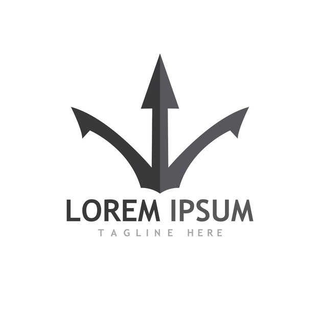 Icono vectorial de la plantilla del logotipo de Trident