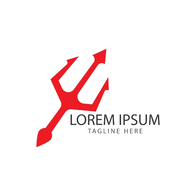 Icono vectorial de la plantilla del logotipo de Trident