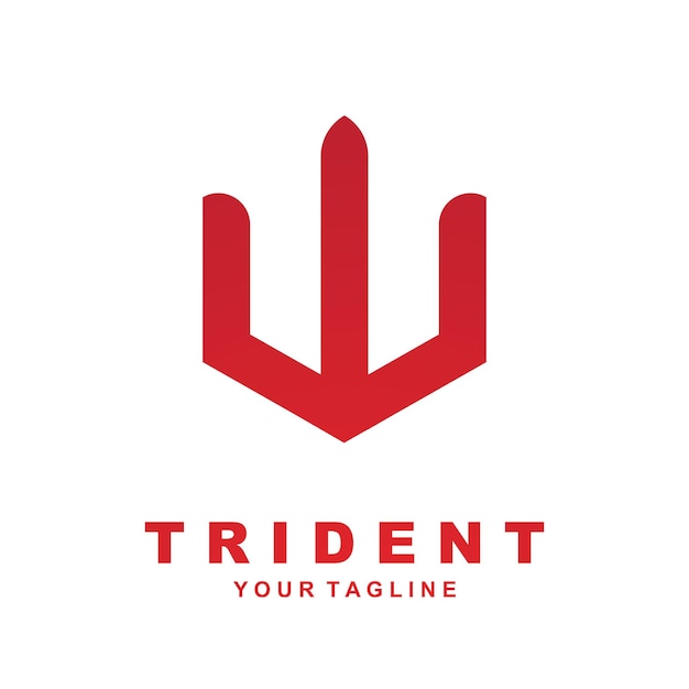 Icono vectorial de la plantilla del logotipo de Trident