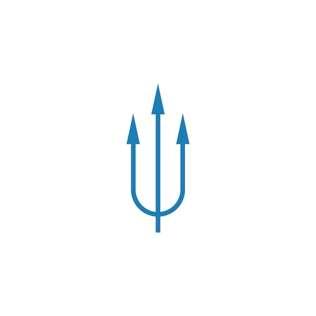 Icono vectorial de la plantilla del logotipo de Trident